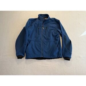 Simms Windstopper Softshell Fleece Jacket Men's small Blue Full Zip Fishing